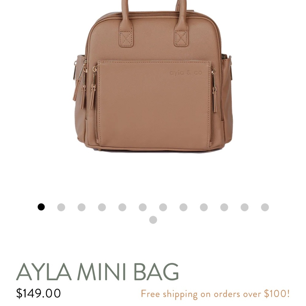 Ayla and co mini diaper bag